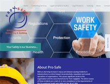 Tablet Screenshot of pro-safe.co.za